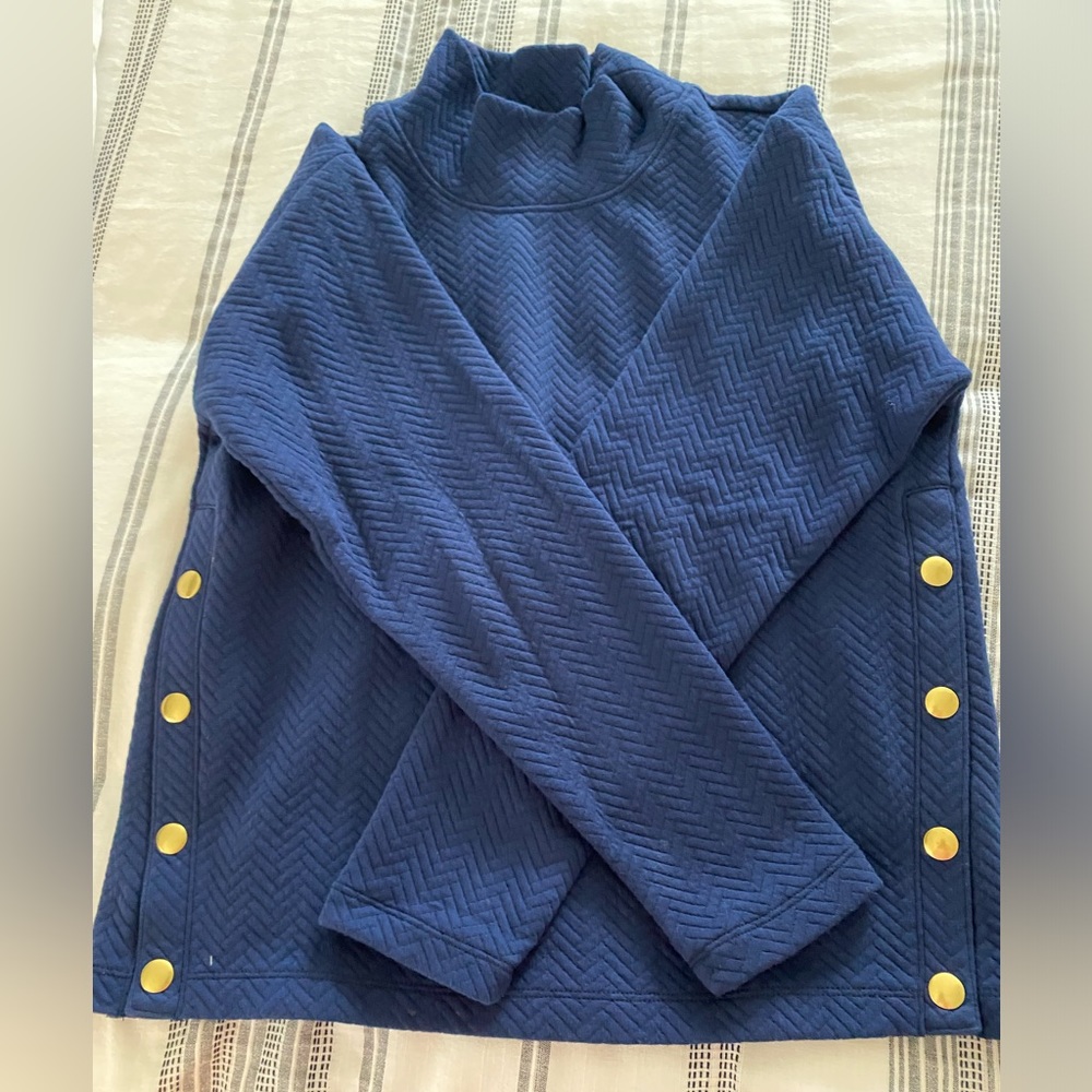 Jcrew Navy Blue mock neck Sweater